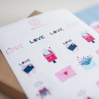 Zestaw naklejek Love letters 027 - 6