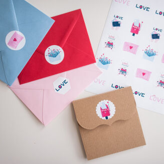 Zestaw naklejek Love letters 027 - 2