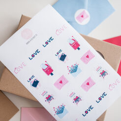 Zestaw naklejek Love letters 027