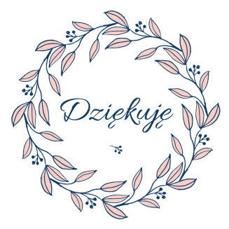 Naklejki wianek różowe listki 014 - 2