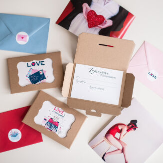 Zaproszenie na sesję w teczce love letters - koperty - 2