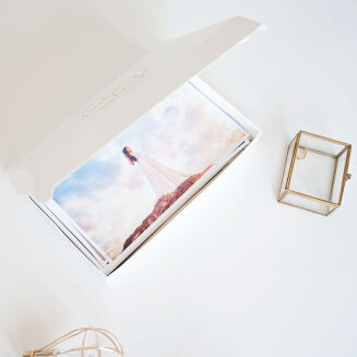 Photo box gold Beautiful Moments 15x23 white - 2