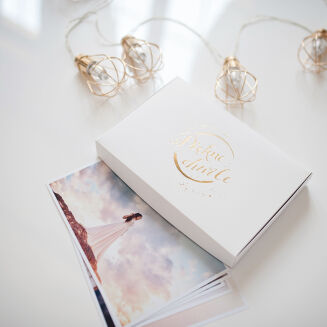Photo box gold Beautiful Moments 15x23 white - 3