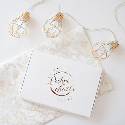 Photo box gold Beautiful Moments 15x23 white