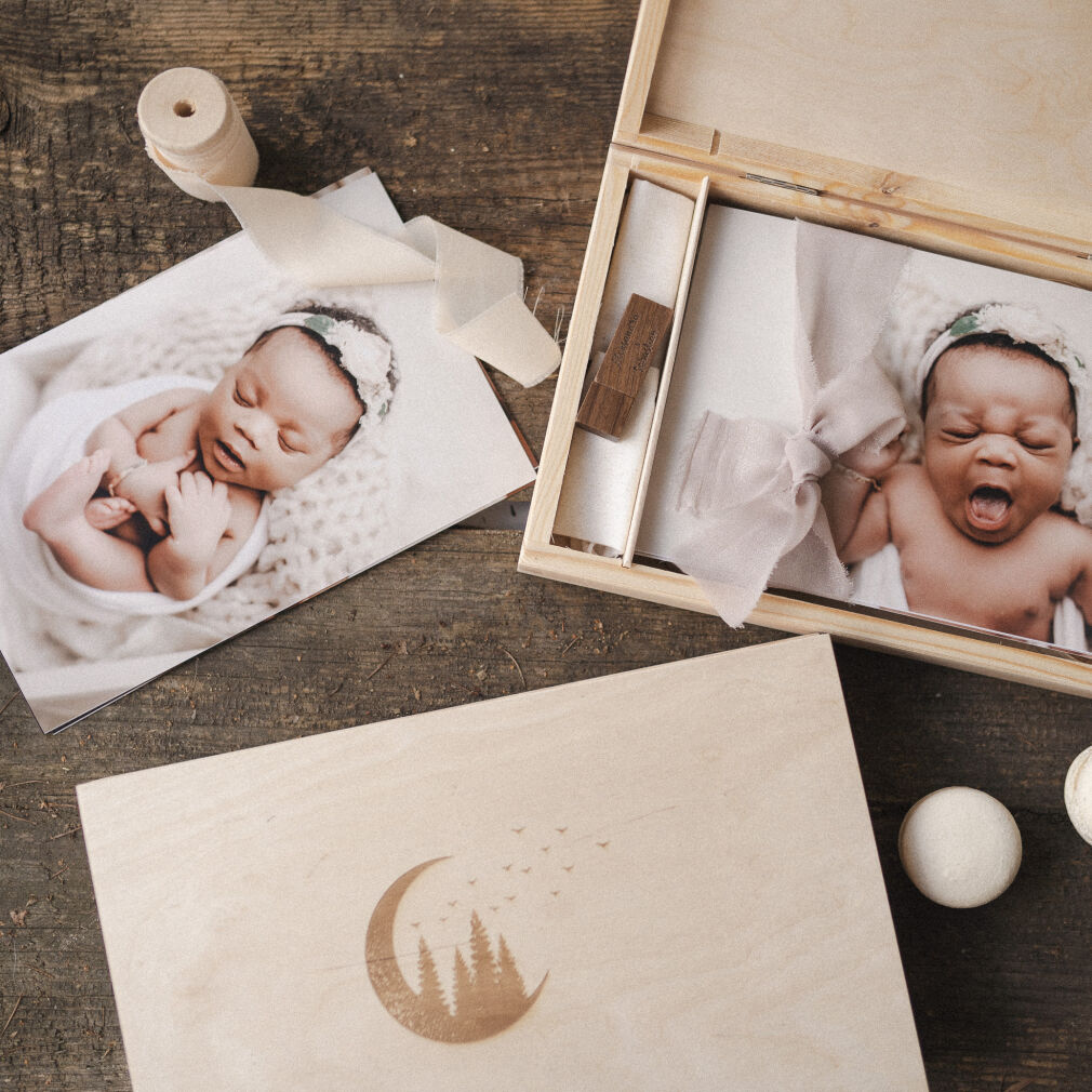 Drewniane pudełko 15x23 z przegrodą, zamykane