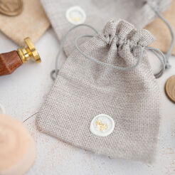Pouch for USB drive with wax seal