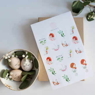 Zestaw naklejek Wielkanoc Baby deer 049 - 3