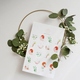 Zestaw naklejek Wielkanoc Baby deer 049 - 6