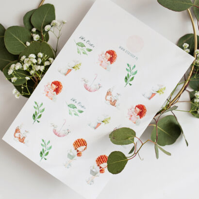 Stickers set Easter Baby deer