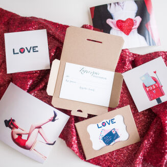 Zaproszenie na sesję w teczce love letters - maszyna - 6