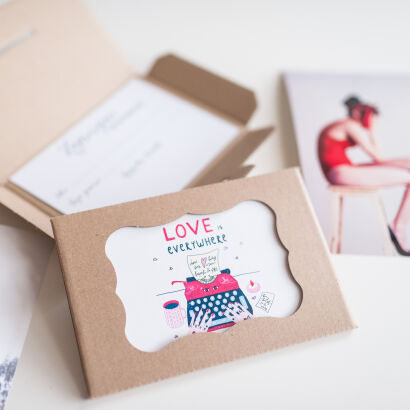 Blank gift certificate Love Letters - Typewriter
