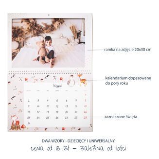 Kalendarz liski 2025 z okienkiem na zdjęcie - 15