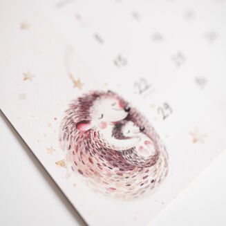 Kalendarz liski 2025 z okienkiem na zdjęcie - 9