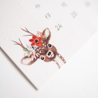 Kalendarz liski 2025 z okienkiem na zdjęcie - 7