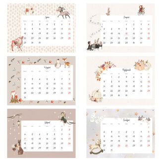 Kalendarz liski 2025 z okienkiem na zdjęcie - 13