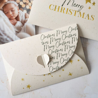 Pack of 20 Gold Christmas folders 15x23 - 4