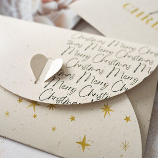 Pack of 20 Gold Christmas folders 15x23 - 2