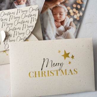 Pack of 20 Gold Christmas folders 15x23 - 3