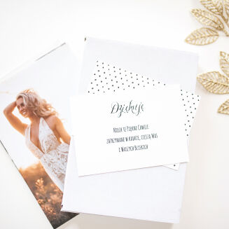 Thank you card - Dots and Flowers - 4