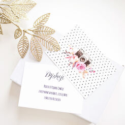 Thank you card - Dots and Flowers