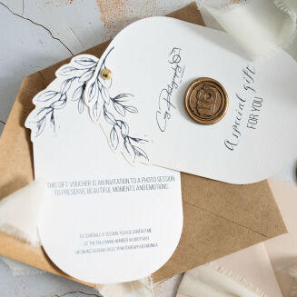 PERSONALIZOWANY voucher na sesję  białe kwiaty 001 - 4